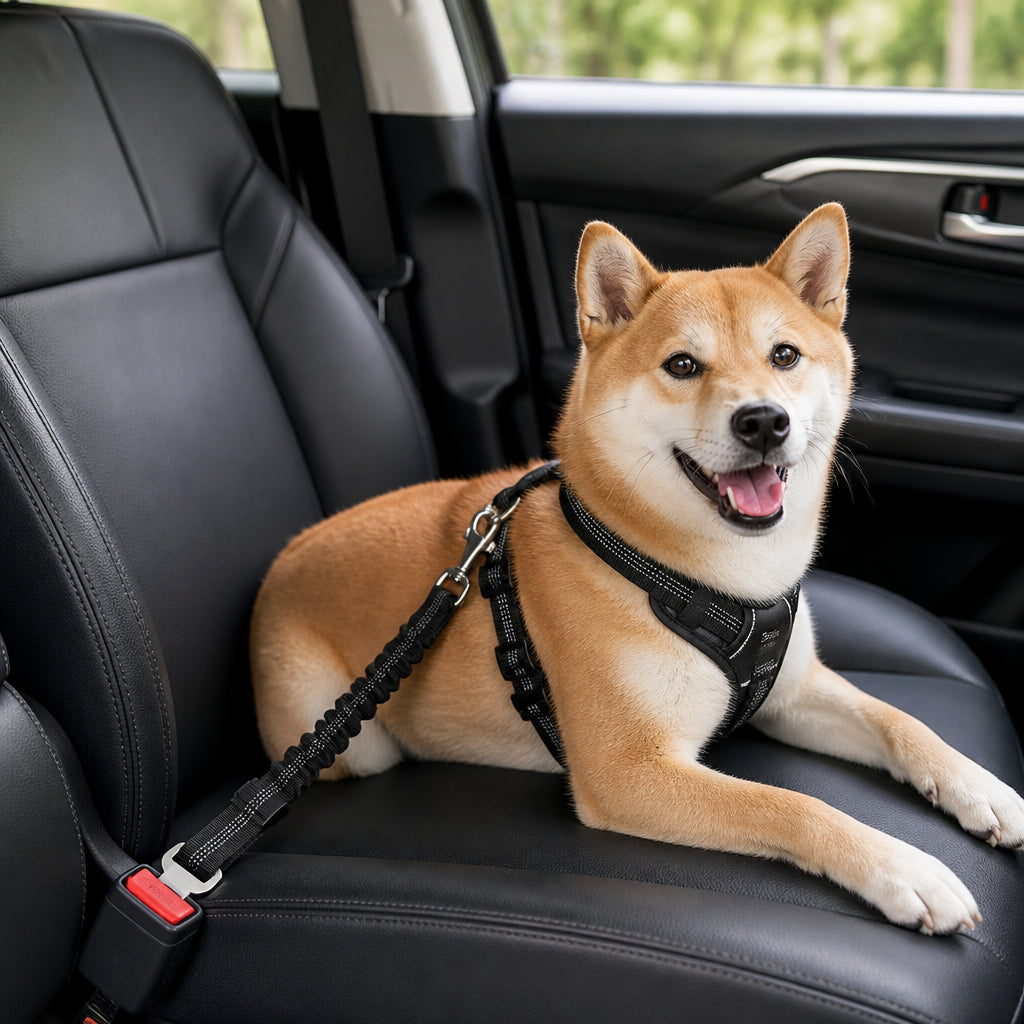 Petmarlow Shock Absorbing Adjustable Seat Belt Tether