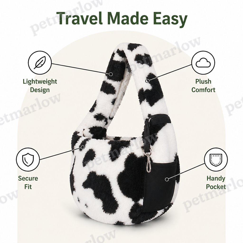Petmarlow Soft Plush & Lightweight Shoulder Sling Carrier (Up To 7 kg) – view 4