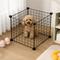 Petmarlow Stackable & Expandable Metal Mesh Pet Fence Panels (DIY Kit) – 4 PCS