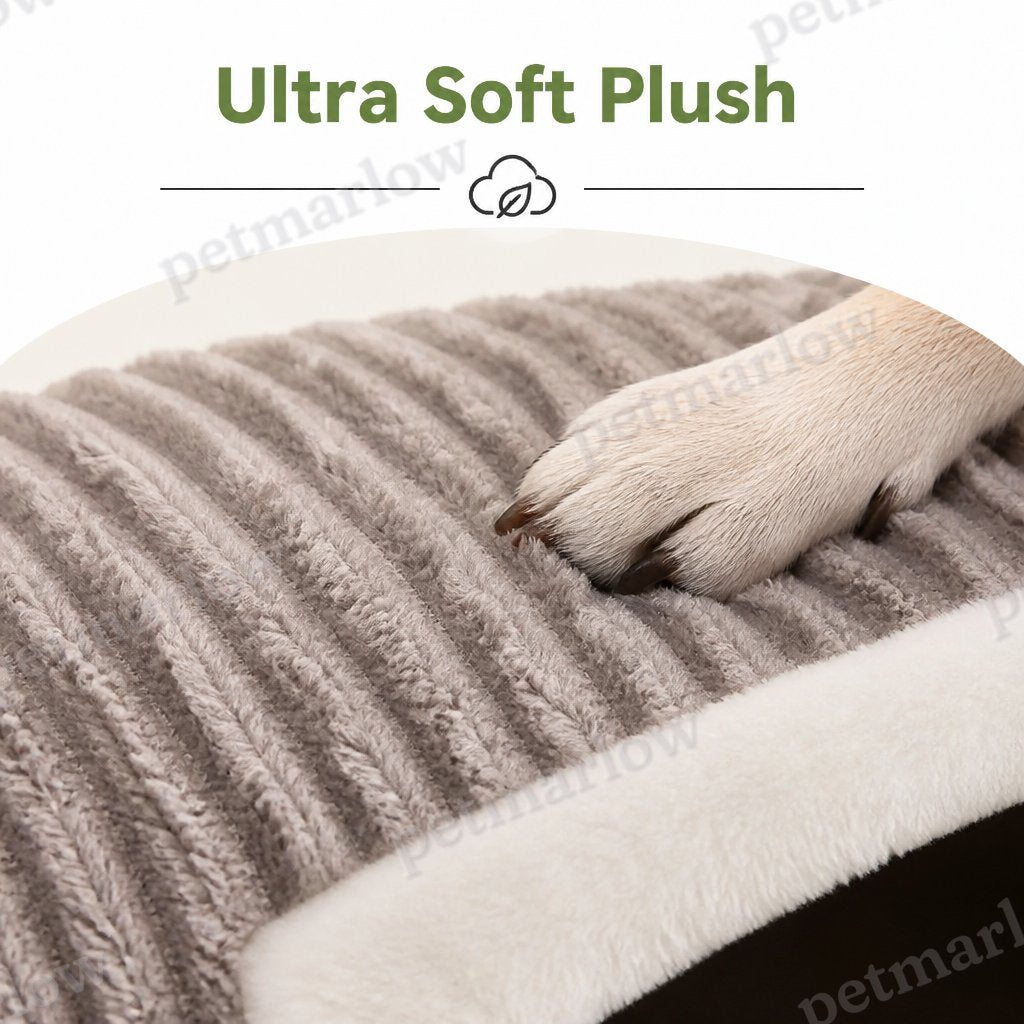 Petmarlow Thermal Plush Cotton Enclosed Dog Bed – view 5
