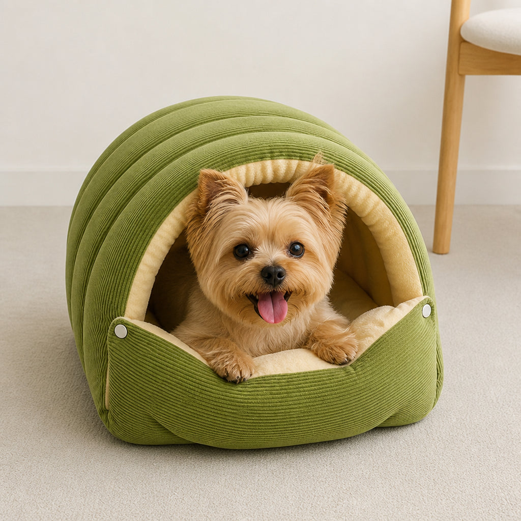 Petmarlow Thick Plush & Detachable Cat Cave Bed