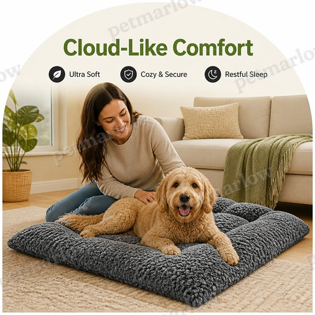 Petmarlow Thick Ultra-Soft Polyester & Raised Edge Crate Pad – view 5
