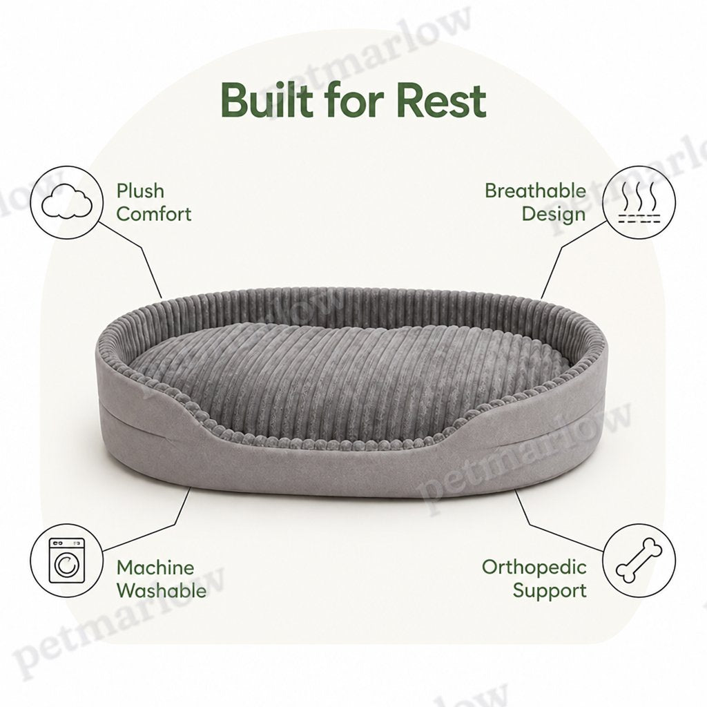 DogBedHouse Thickened Orthopedic & Breathable Plush Dog Bed (Removable Cover) – view 4