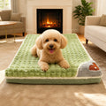 Petmarlow Thickened Pillow & Anti-Skid Dog Bed (Detachable Cover) – Green / L(23.62in)