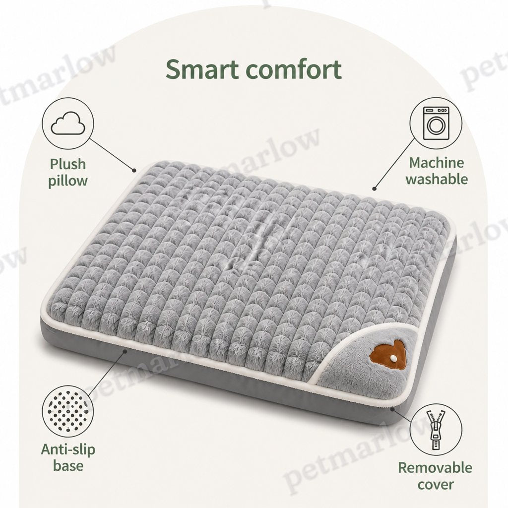 Petmarlow Thickened Pillow & Anti-Skid Dog Bed (Detachable Cover) – view 4