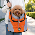 Petmarlow Top-Entry Exposed-Leg & Adjustable Strap Pet Sling Carrier – Orange / S