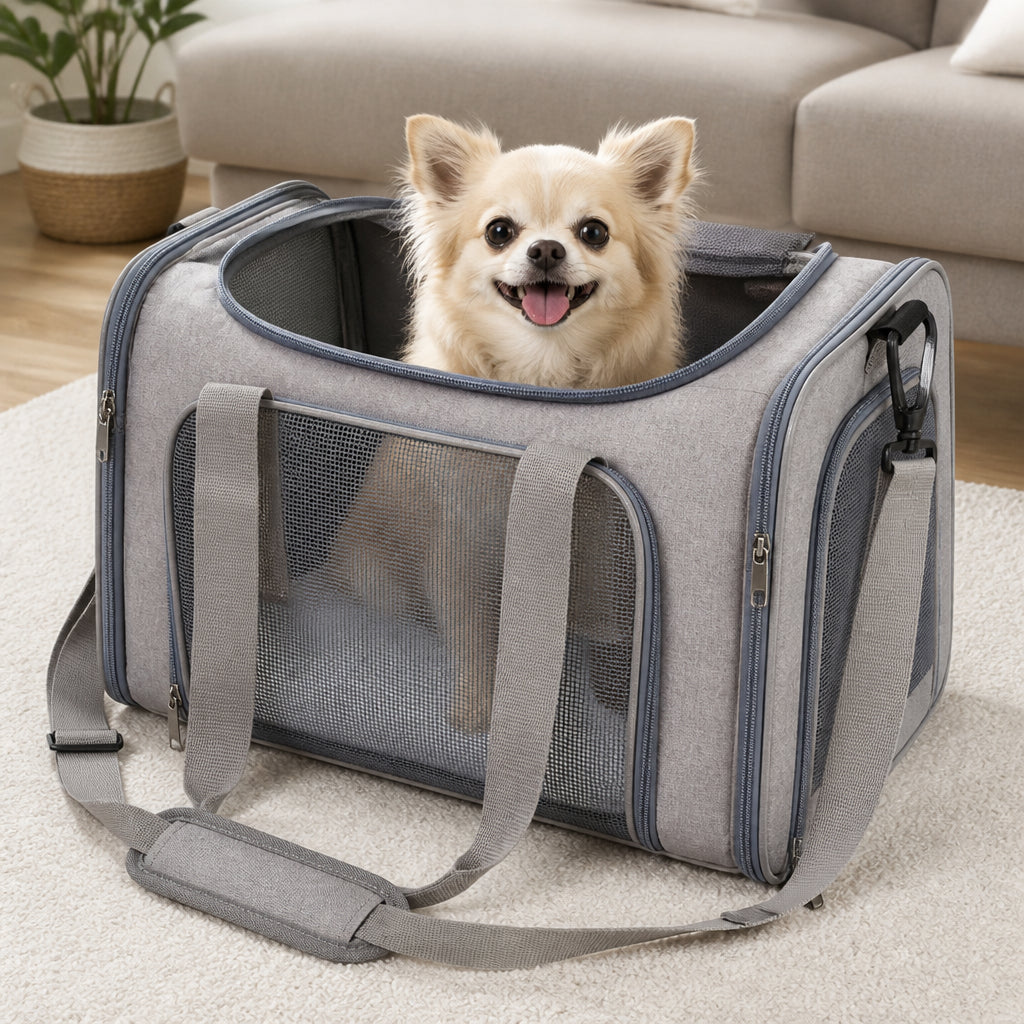 Petmarlow TSA-Approved Collapsible Mesh Travel Carrier