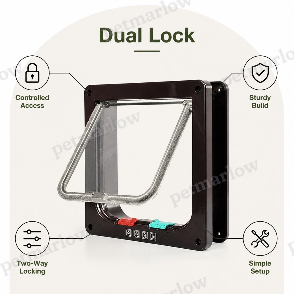 Petmarlow Two-Way Locking Pet Door (Door & Wall Mount) – view 2