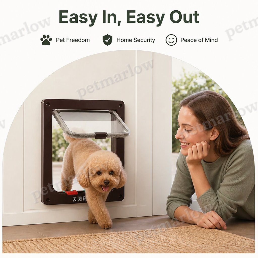 Petmarlow Two-Way Locking Pet Door (Door & Wall Mount) – view 5
