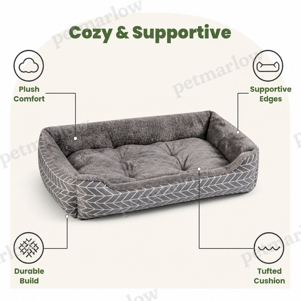 Petmarlow Ultra-Soft Plush & Thick Cushion Pet Bed – view 3