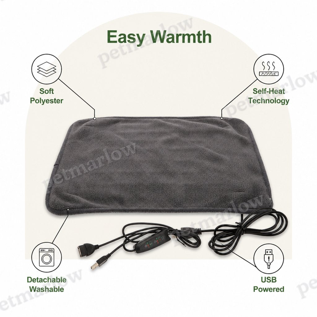 Petmarlow USB Heated & Washable Pet Pad (Detachable Heating Insert) – view 3