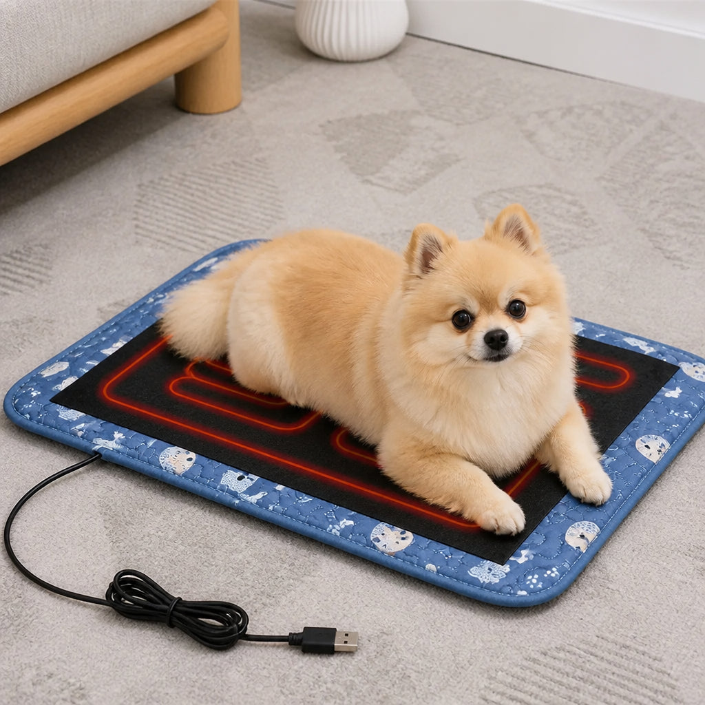 Petmarlow USB-Powered Foldable Heated Pet Mat (For Small Pets)