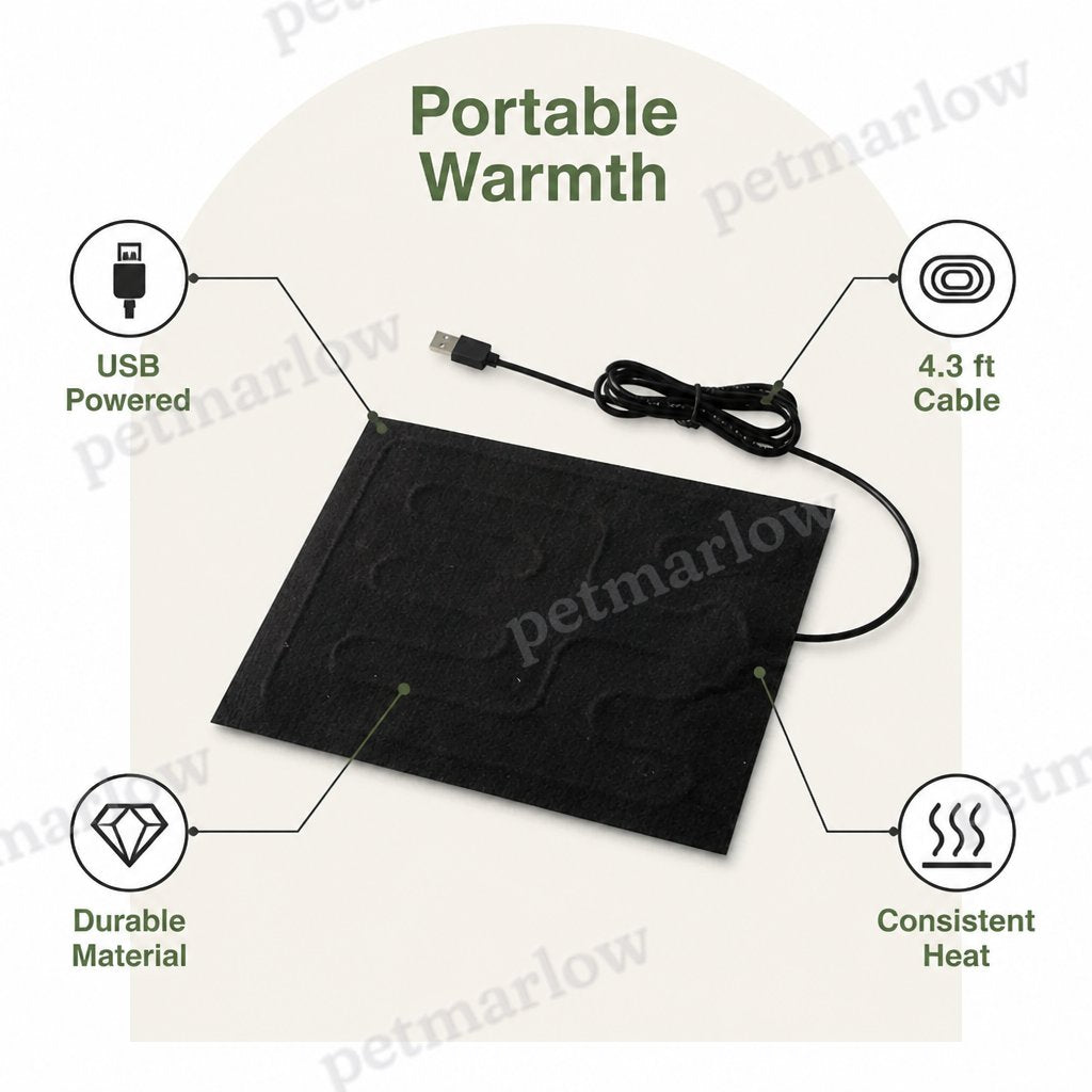 Petmarlow USB-Powered Foldable Heated Pet Mat (For Small Pets) – view 3