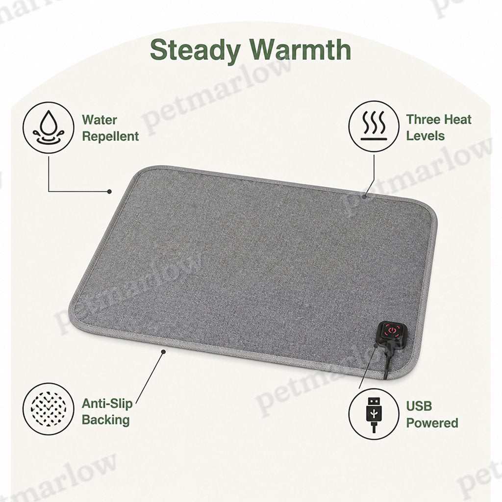 Petmarlow USB-Powered Waterproof Non-Slip Heated Pet Pad – view 4
