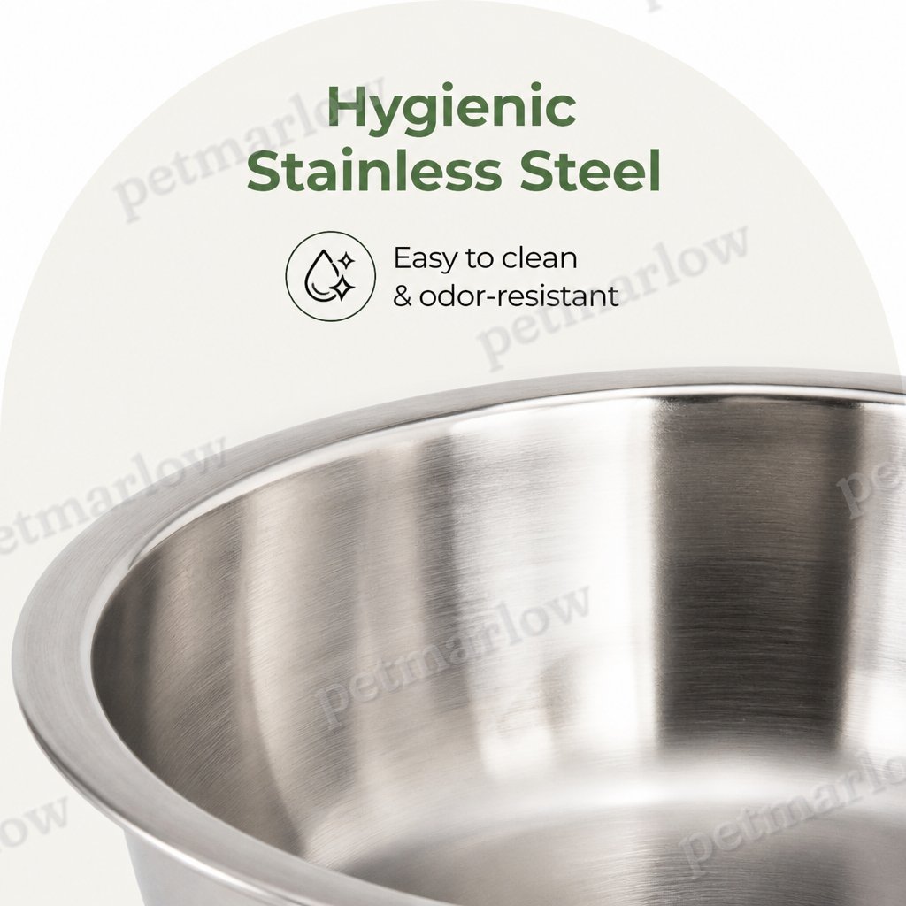 DogBedHouse Wall-Mounted Elevated Stainless Steel Pet Bowl – view 5