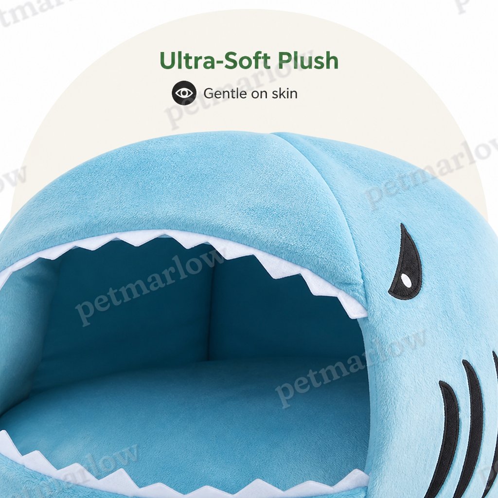 Petmarlow Warm & Breathable Shark Pet House (Detachable Washable Cushion) – view 5