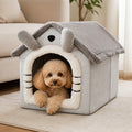 DogBedHouse Warm Insulated & Washable Cave Bed (Detachable Cover) – S【15.35*12.6*13.39in】