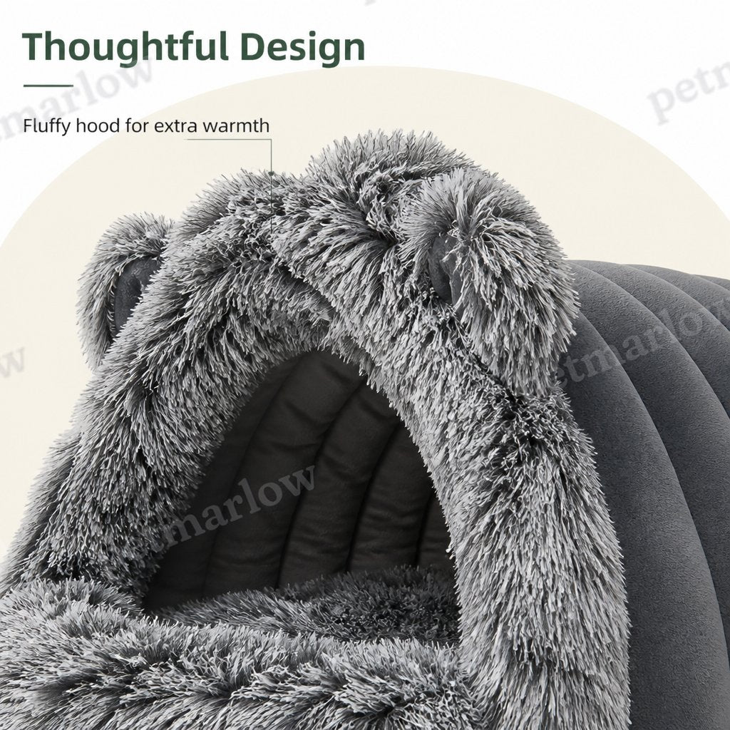 Petmarlow Warmth-Retaining Polyester Hooded Pet Nest – view 5
