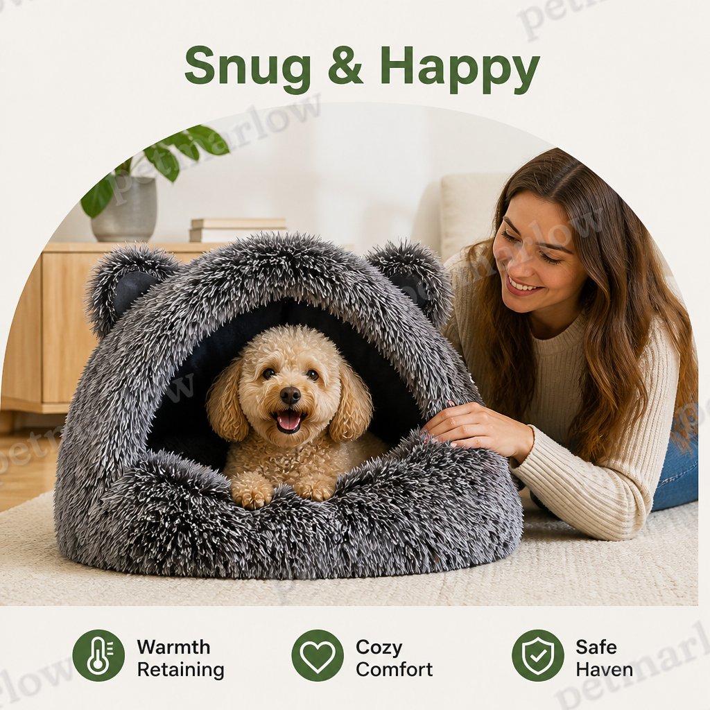 Petmarlow Warmth-Retaining Polyester Hooded Pet Nest – view 6