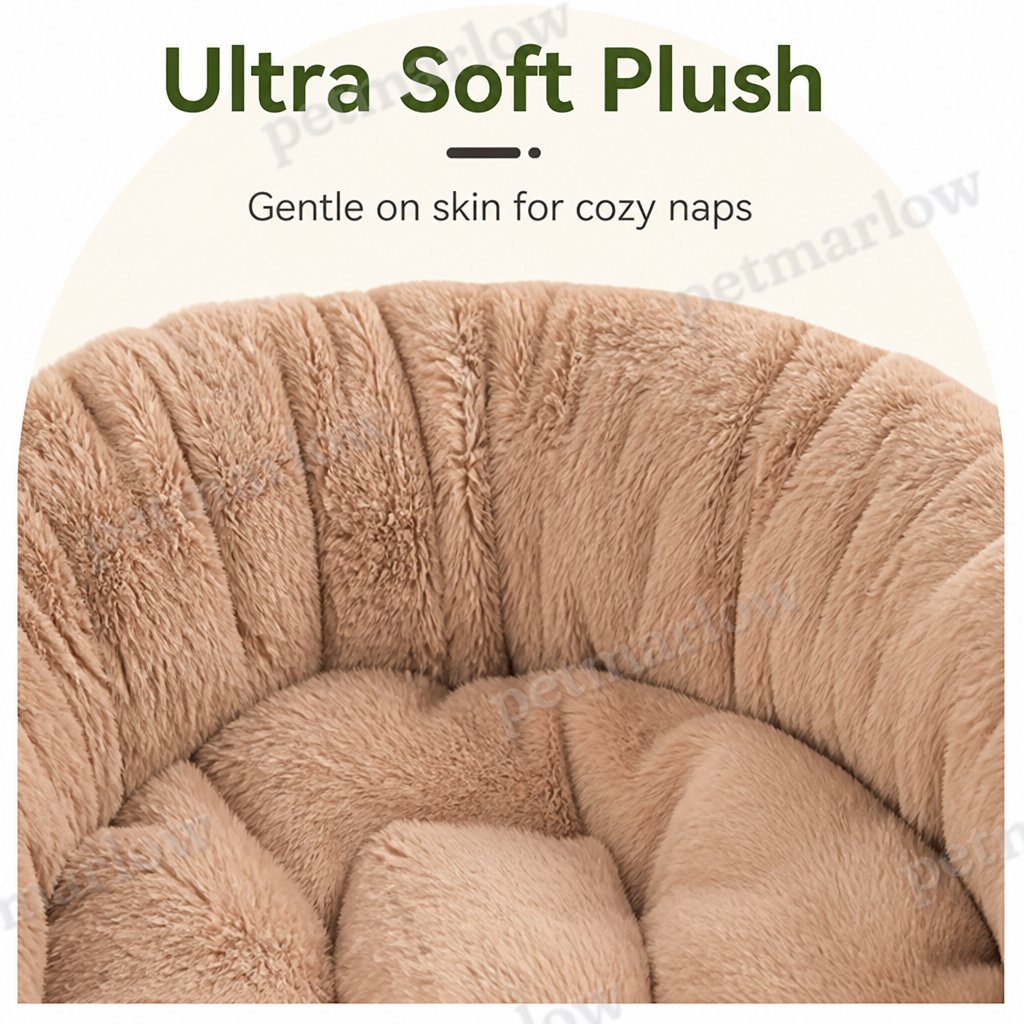 Petmarlow Washable & Non-Slip Round Bolster Dog Bed – view 5