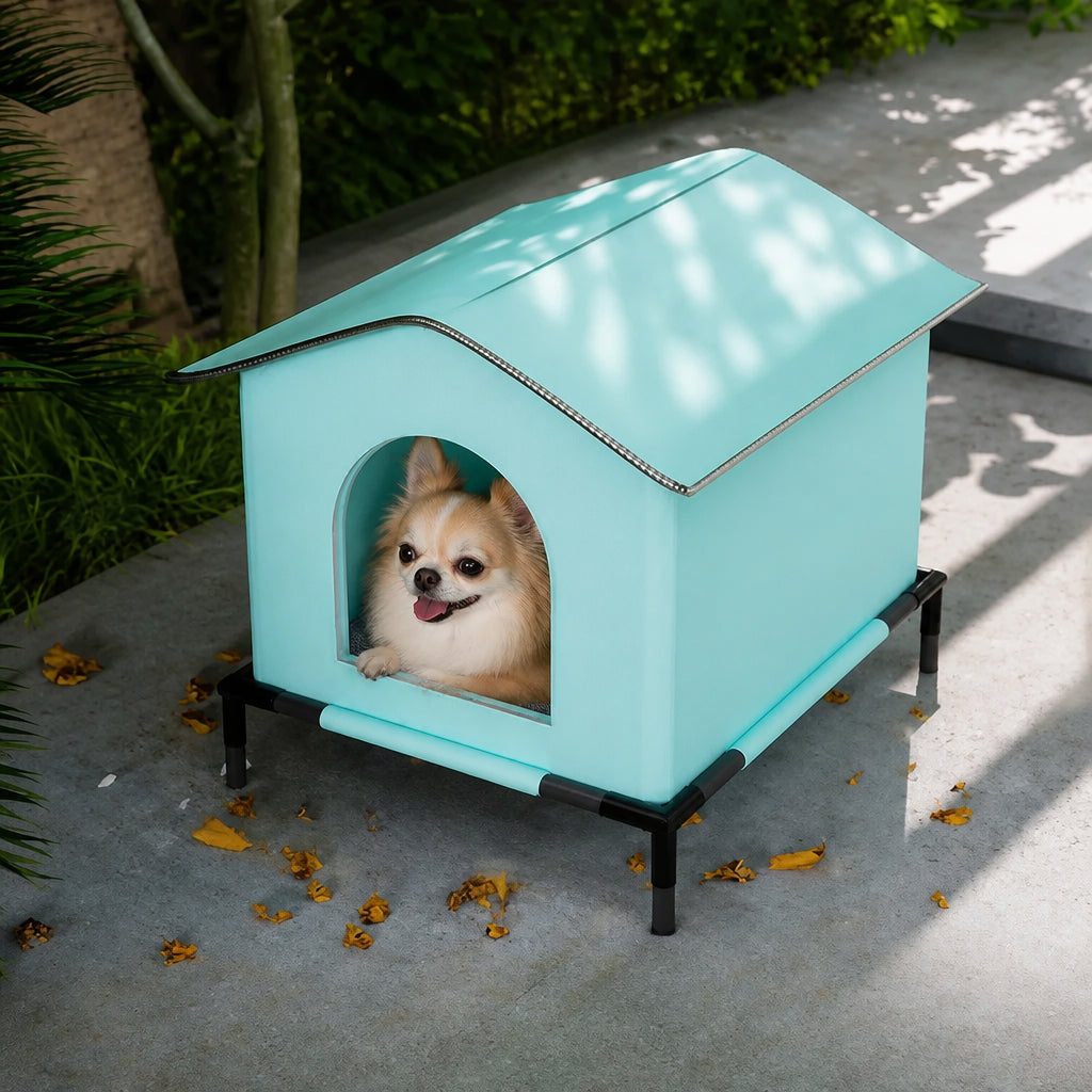 Petmarlow Waterproof Plush Insulated Pet Cave (Foldable & Washable) – Set Bule / S - 13 × 13 × 13 in