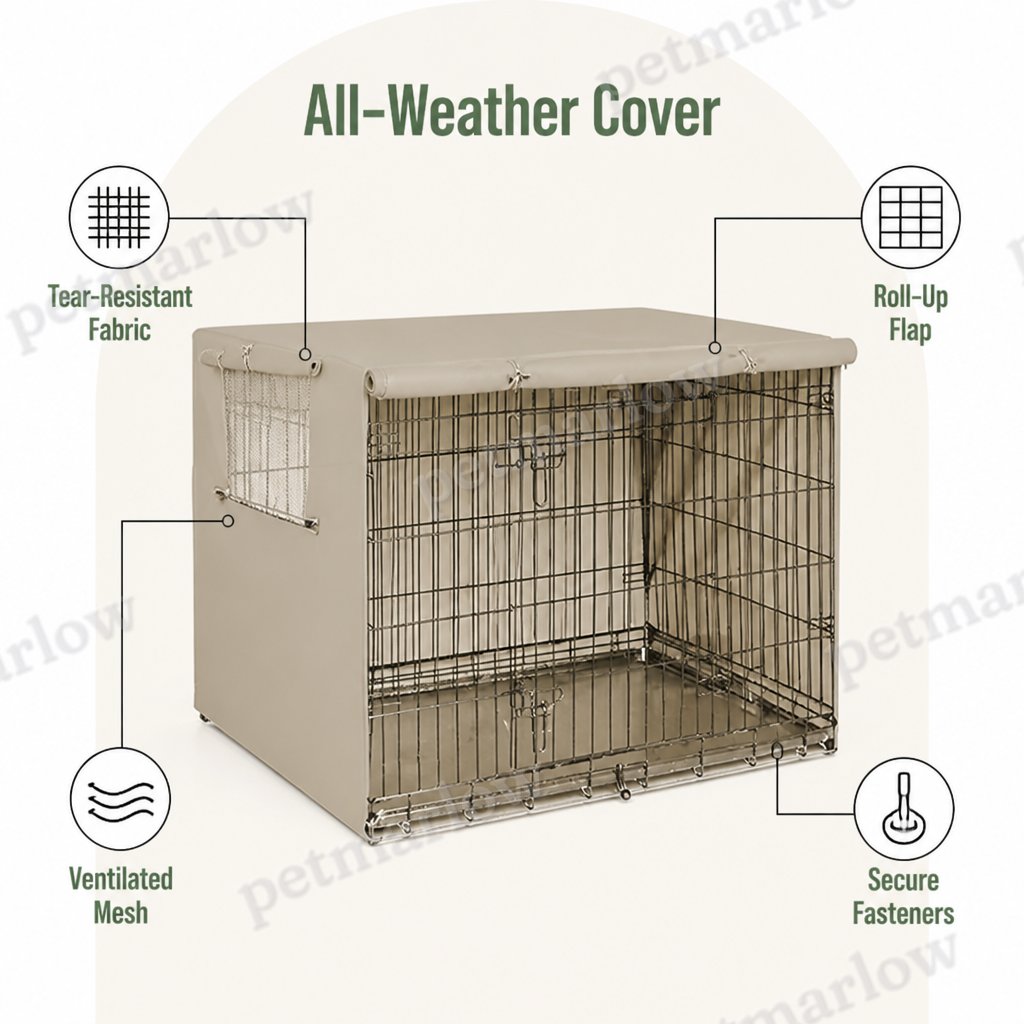Petmarlow Weatherproof Oxford Fabric & Mesh Windows Crate Cover – view 4
