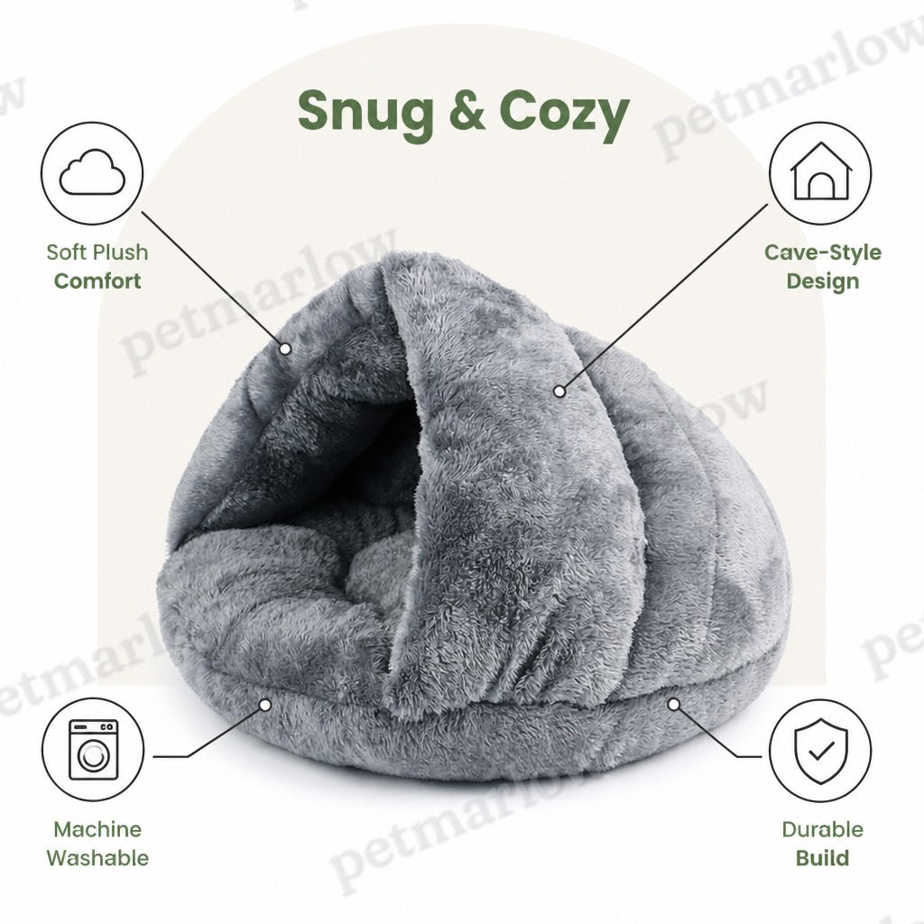 Petmarlow Winter Warm Plush & Washable Cat & Small Dog Bed – view 4