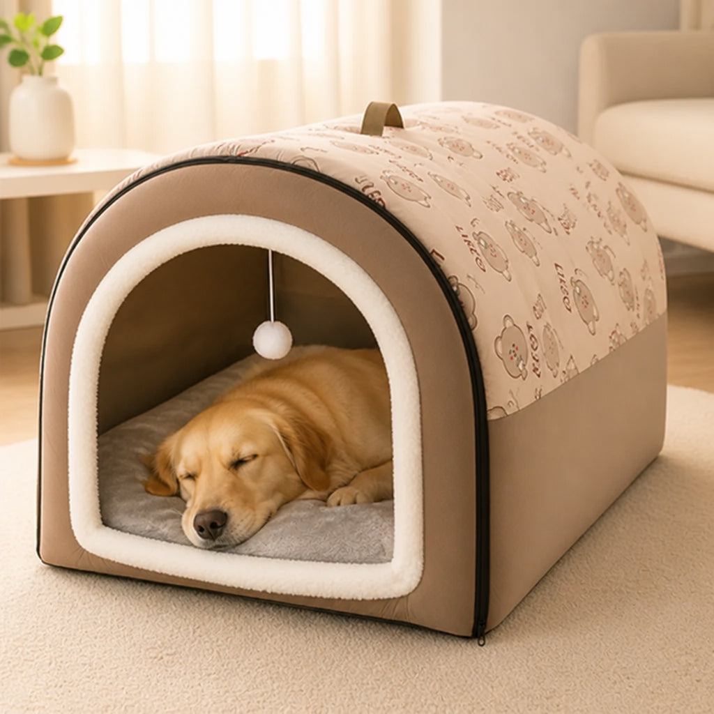 Petmarlow Winter-Warm Plush & Washable Dog Bed