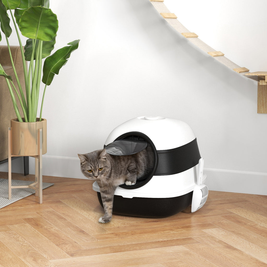 Dome Covered Cat Litter Box for Privacy and Cleanliness