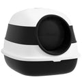 Dome Covered Cat Litter Box for Privacy and Cleanliness – Black / 550x420x155 mm
