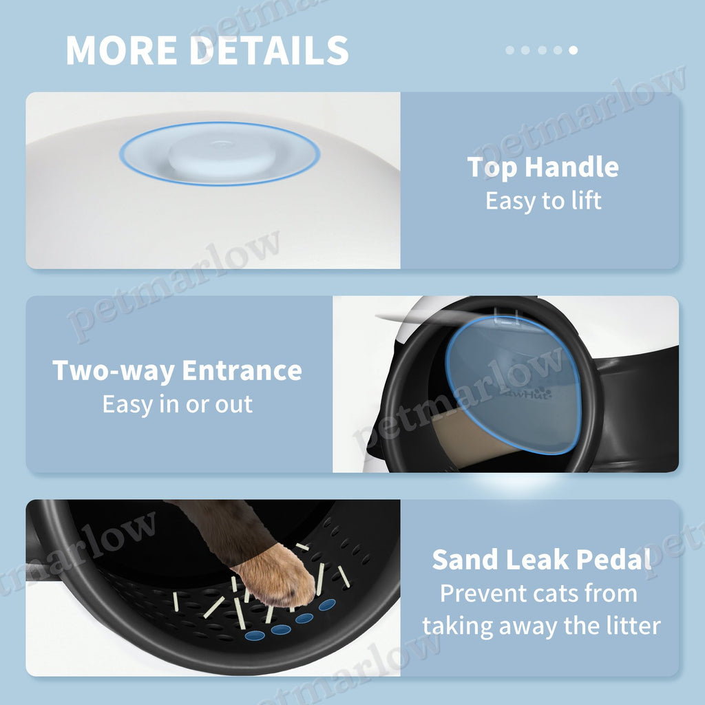 Dome Covered Cat Litter Box for Privacy and Cleanliness – view 5