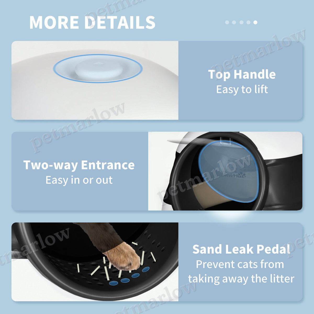 Dome Covered Cat Litter Box for Privacy and Cleanliness – view 5