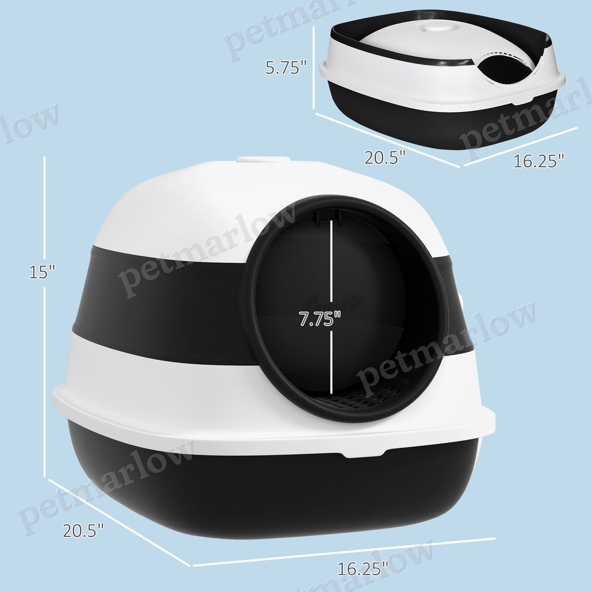 Dome Covered Cat Litter Box for Privacy and Cleanliness – view 6