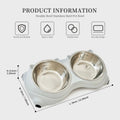 Double Cat Food Bowl with Anti-Slip Base – Defaulttitle