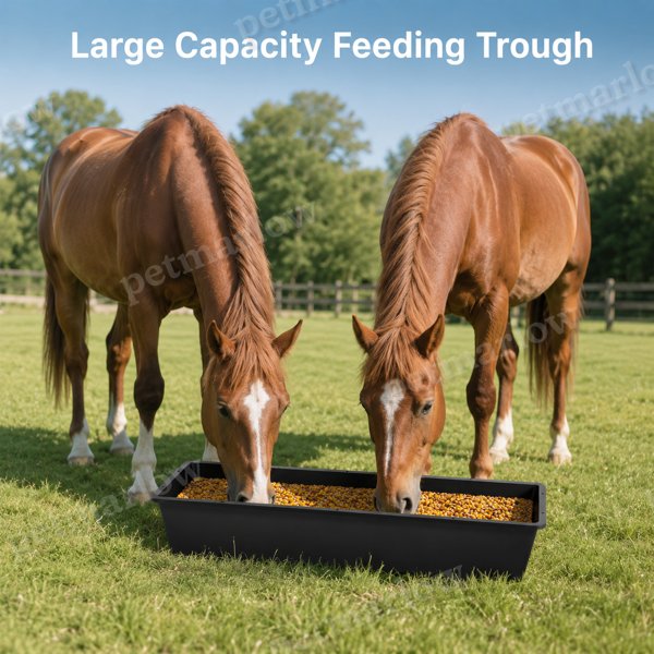 Dual-Purpose Plastic Livestock Feed Trough for Horses and Goats – view 4