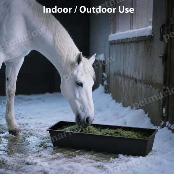 Dual-Purpose Plastic Livestock Feed Trough for Horses and Goats – view 6
