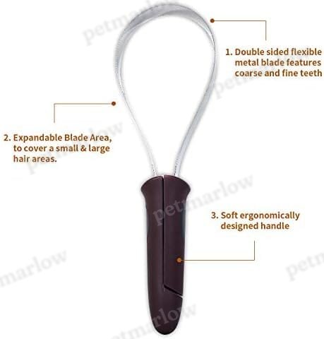 Dual-Sided Shedding Blade with Stainless Steel Blade De-Shedding Tool – view 3