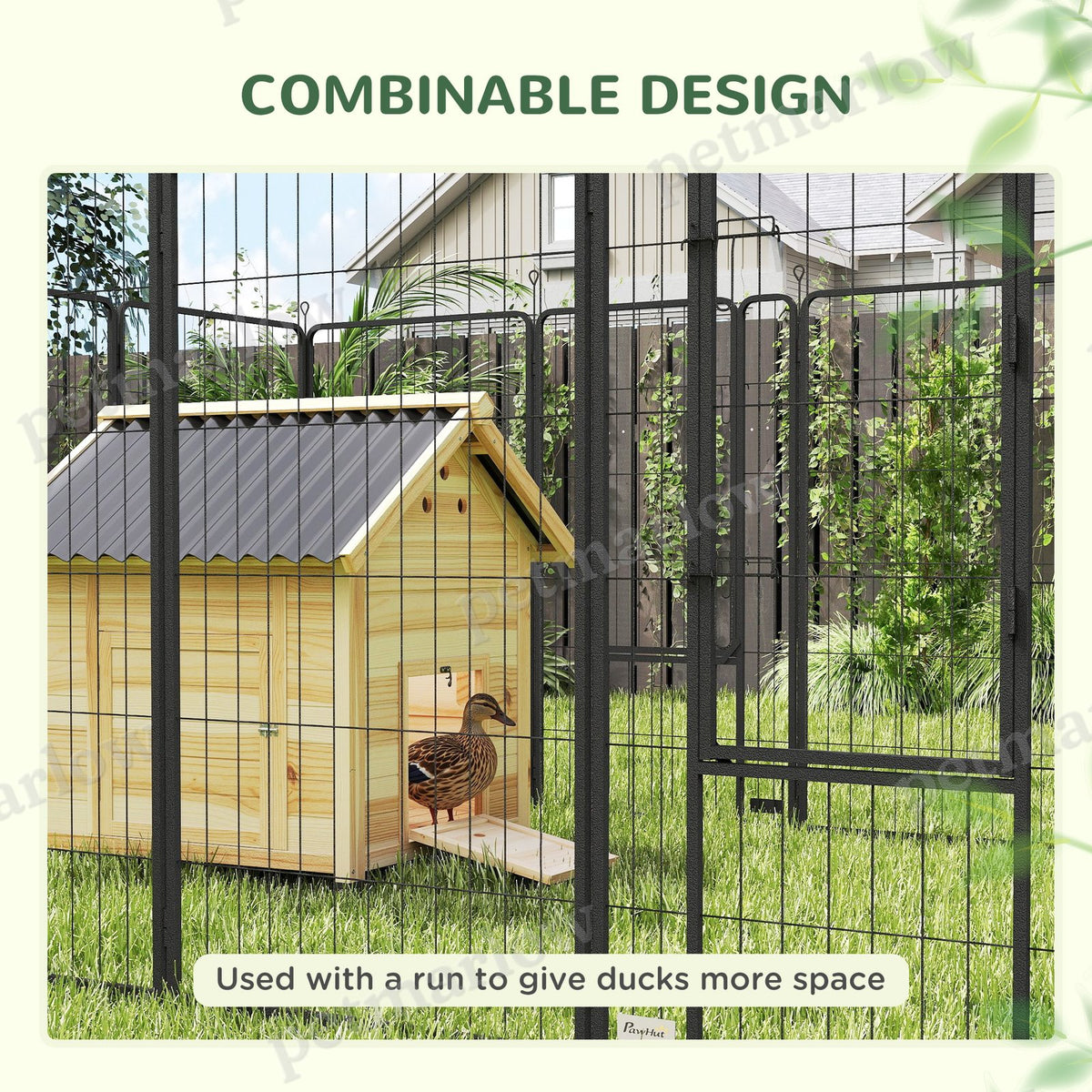 Duck House with Openable Roof & Double Doors for Easy Access – view 3