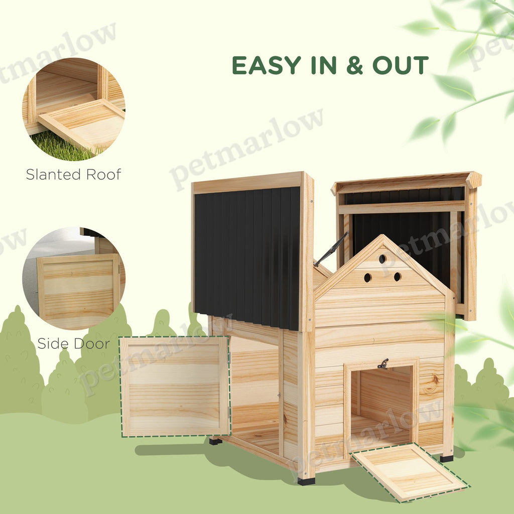 Duck House with Openable Roof & Double Doors for Easy Access – view 4