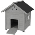 Duck House with Openable Roof & Double Doors for Poultry – Light Gray / 920x780x240 mm