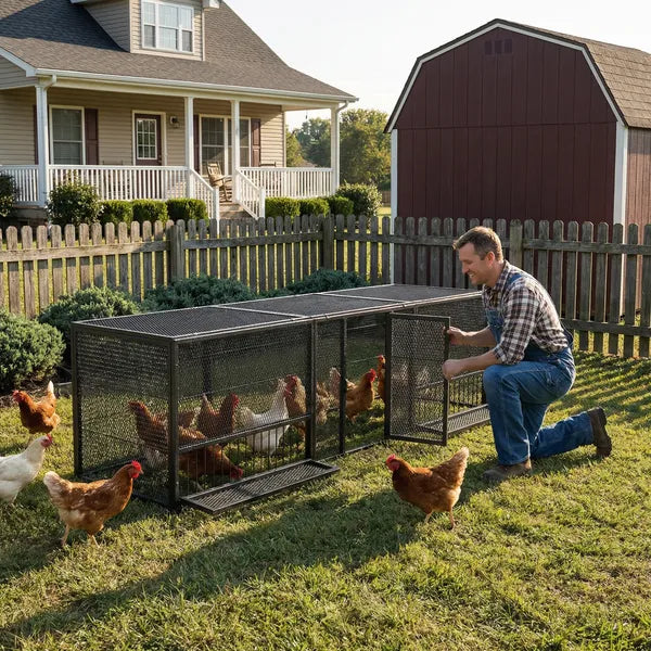 Durable Chicken Coop for Poultry Breeding and Easy Assembly