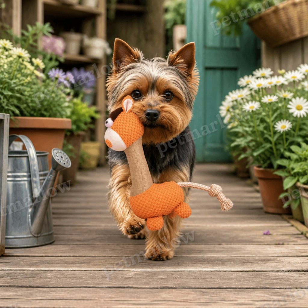 Durable Cotton Rope Teeth Cleaning Plush Dog Toy with Squeaker – view 4