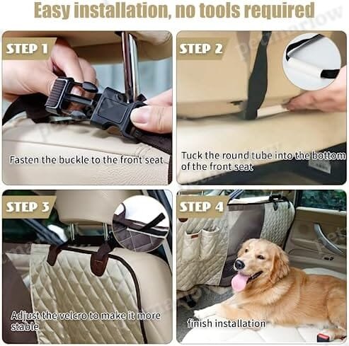 Durable Dog Car Barrier with Full View Mesh Panel and Adjustable Straps – view 4