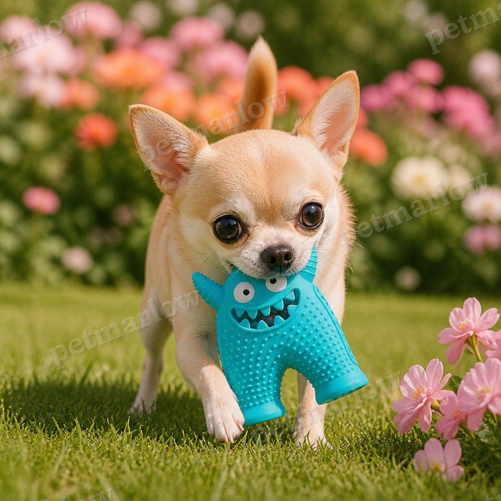 Durable Dog Dental Chew Toy – Tooth Cleaning Monster in Dog Colors – view 4
