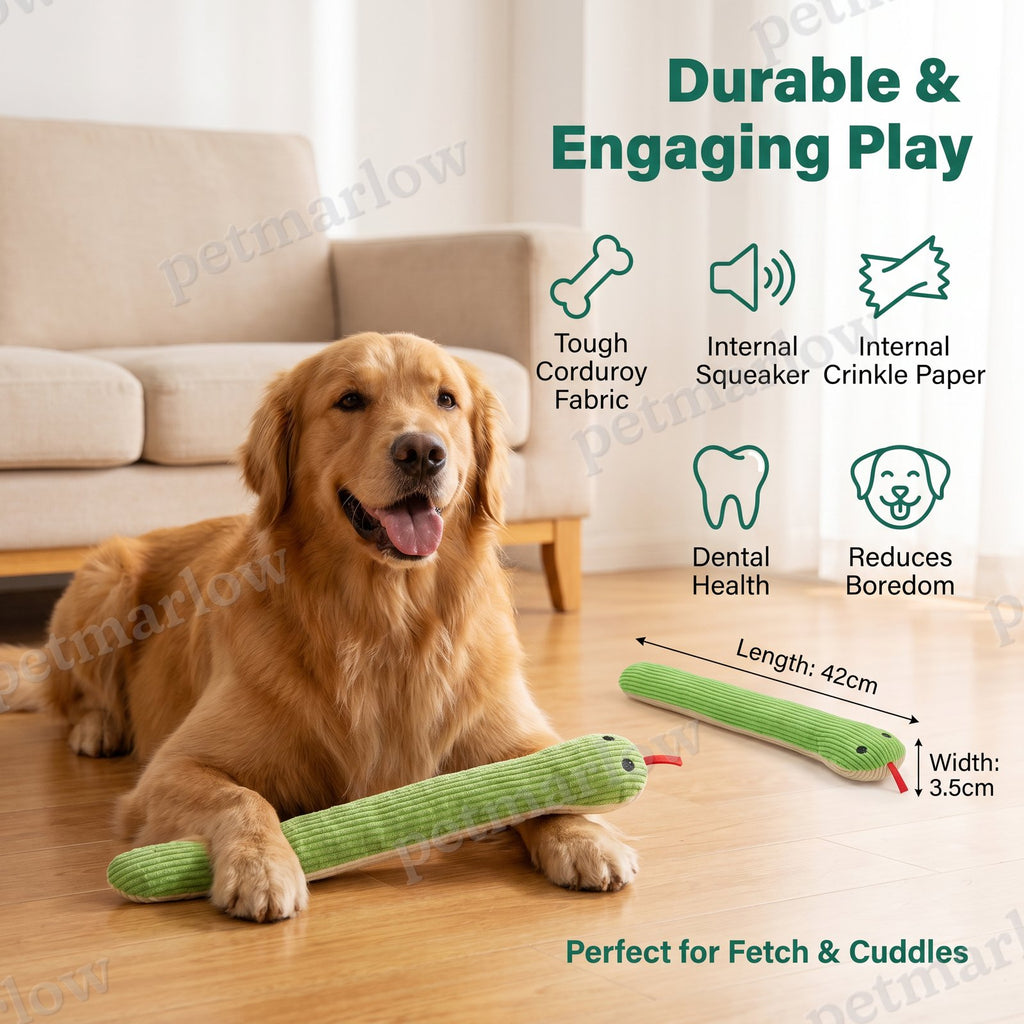 Durable Dog Snake Plush Toy – view 6