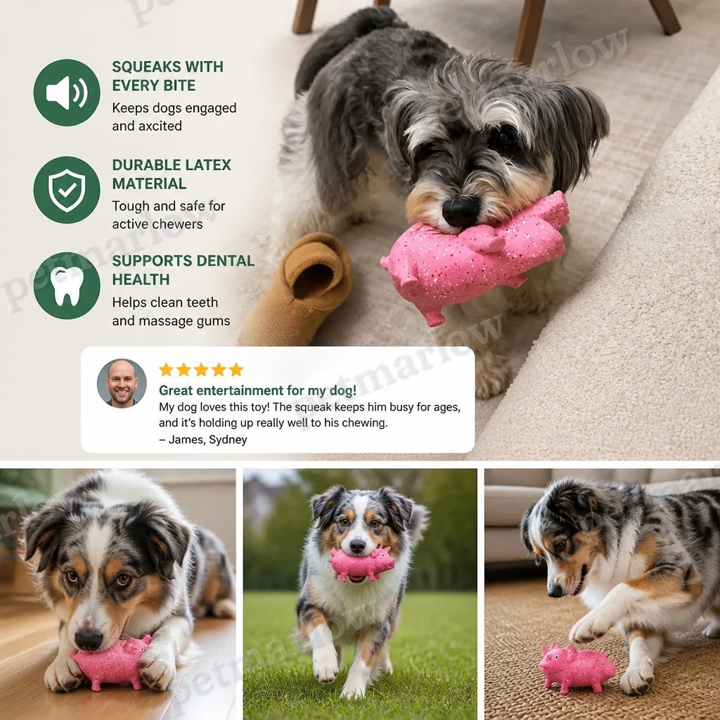 Durable Funny Sound Animal Dog Toy – Durable Latex Squeaky Chew Toy – view 3
