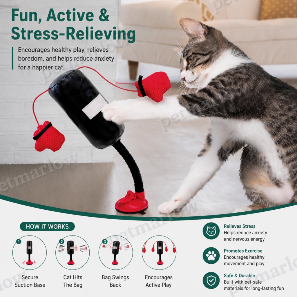 Durable Interactive Cat Boxing Toy with Punching Bag – view 3