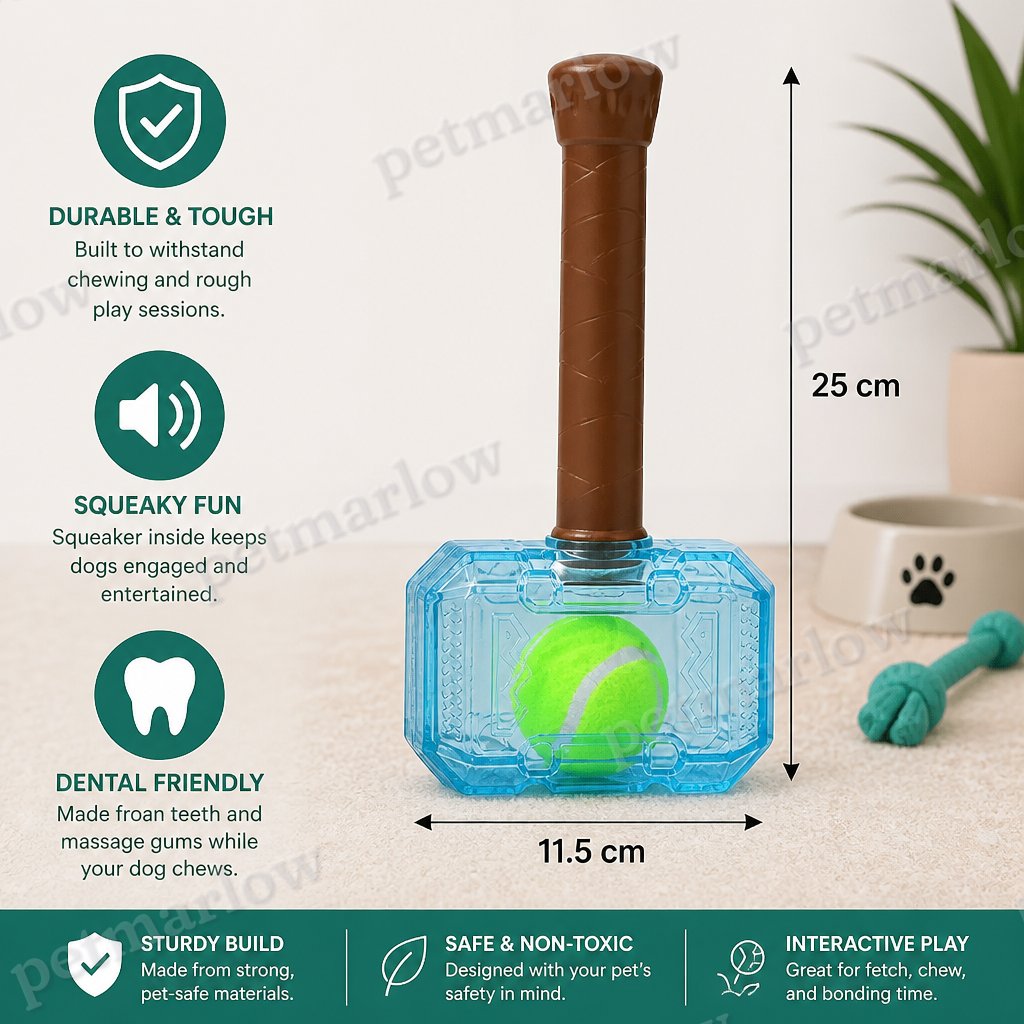Durable Squeaky Hammer Chew Toy for Dogs – view 6