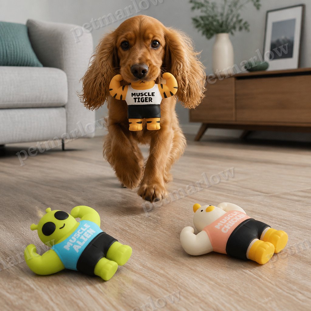 Durable Squeaky Muscle Buddy Dog Toy – view 5