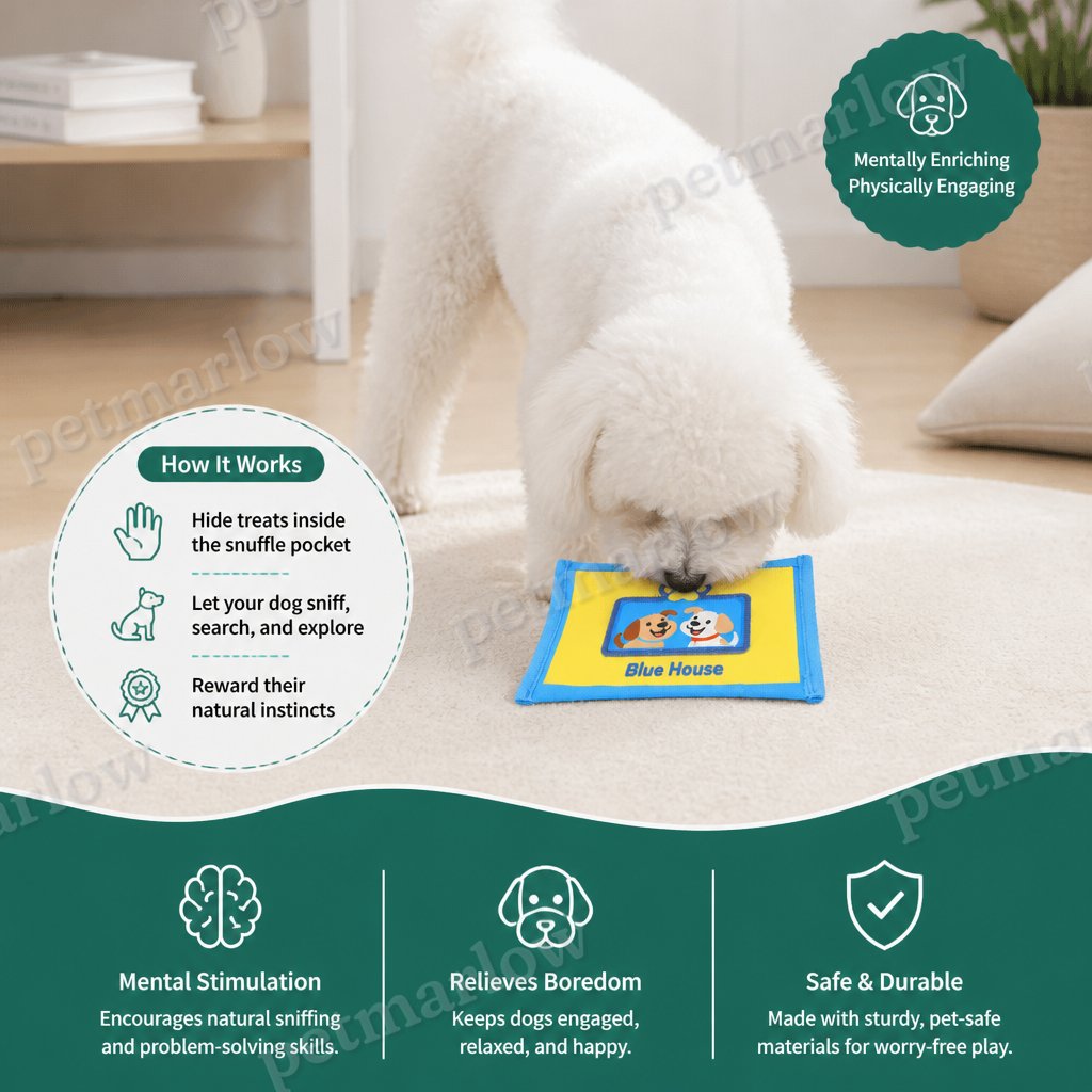 Durable Wet Wipe Snuffle Toy for Dogs – Squeaky Nosework Puzzle with Hidden Treat Pocket – view 3